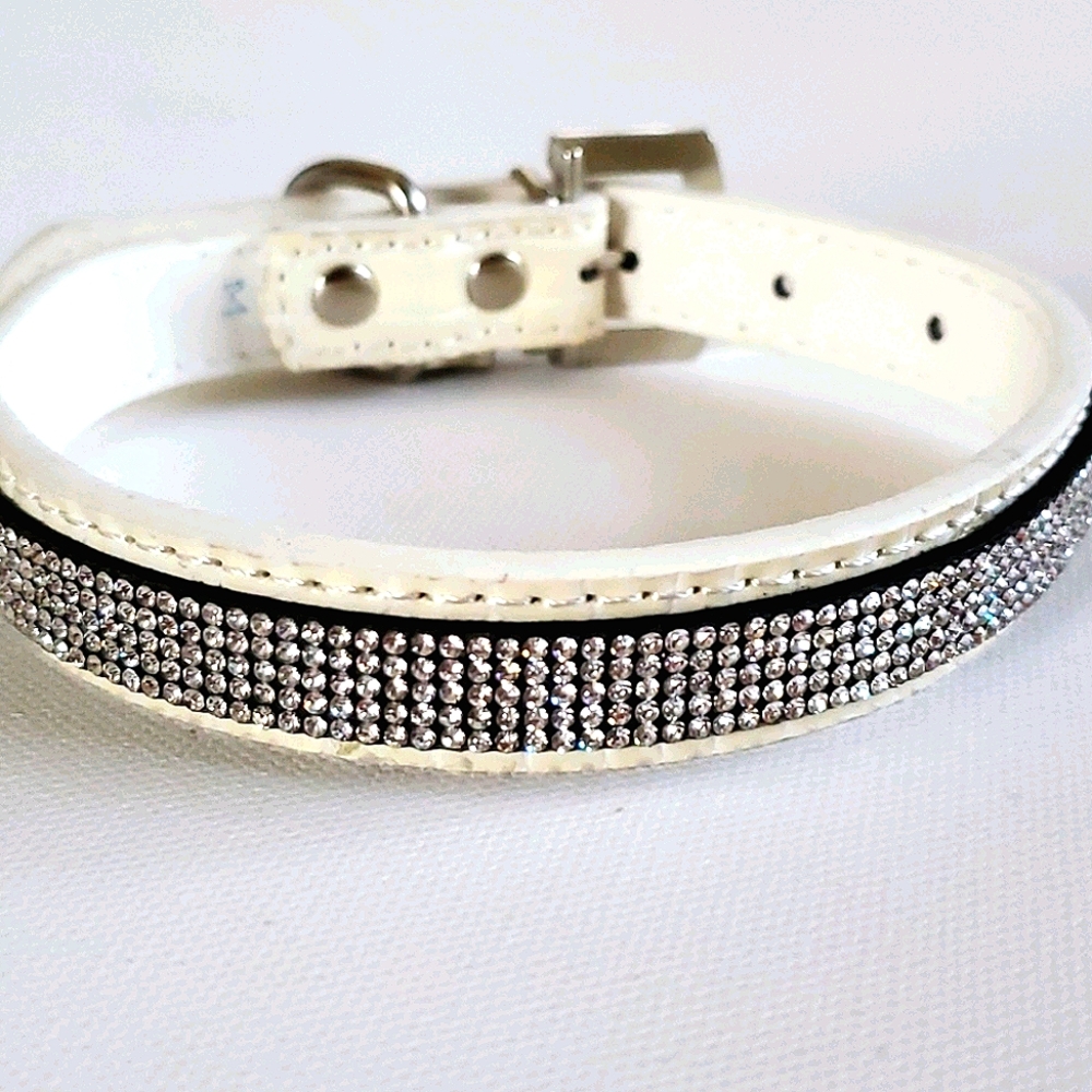 Dog Collar w/ Faux Bling Bling Diamonds